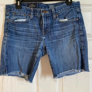 Denim shorts long jcrew size medium